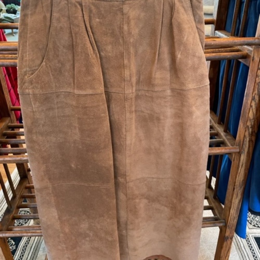 Suede Pencil Skirt